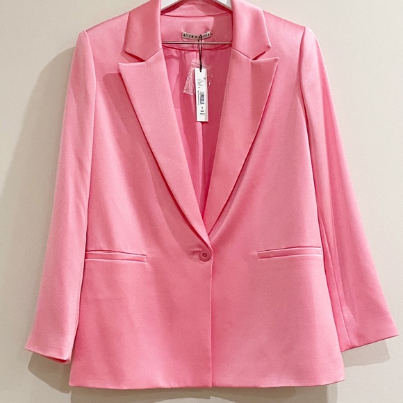 Alice and Olivia Denny Notch Collar Boyfriend Blazer - Picture 6 of 14